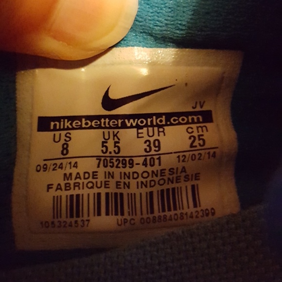 Women's Nike Flex teal athletic shoes size 8 - Picture 8 of 8